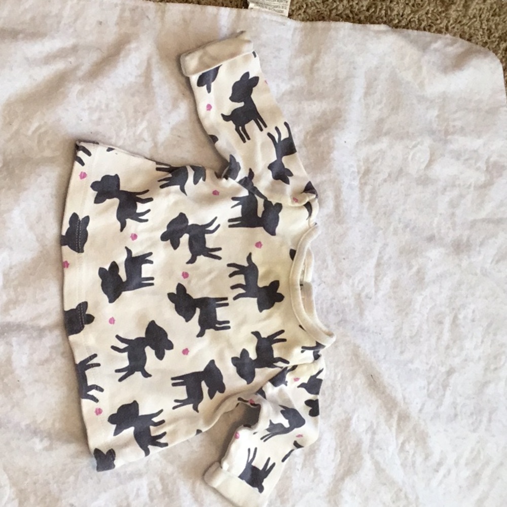 Gymboree deer 3/4 sleeve deer top 0-3 months